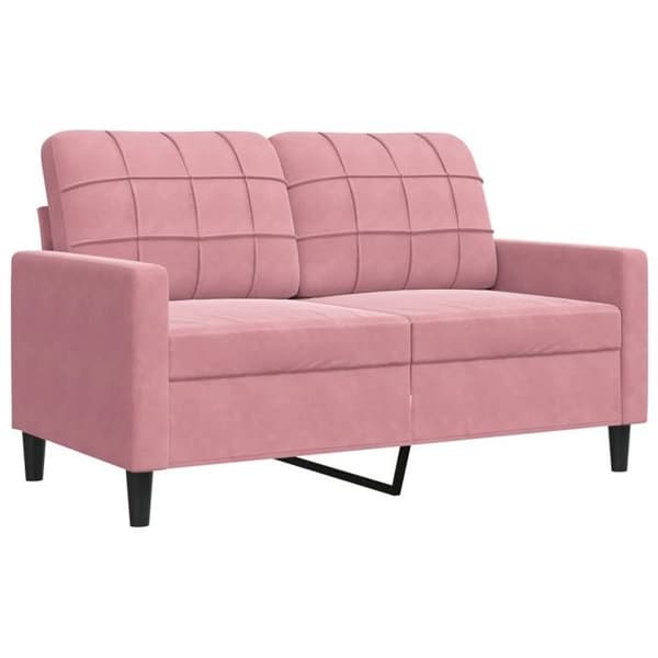 Maison Exclusive - 4-delars soffgrupp med kuddar i rosa sammet