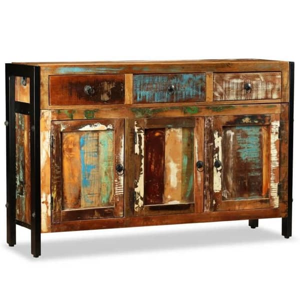 Maison Exclusive - Buffet af massivt genbrugstræ 120x35x76 cm