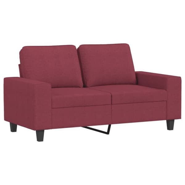 Maison Exclusive - 2-sitssoffa Röd vinröd 120 cm Tyg