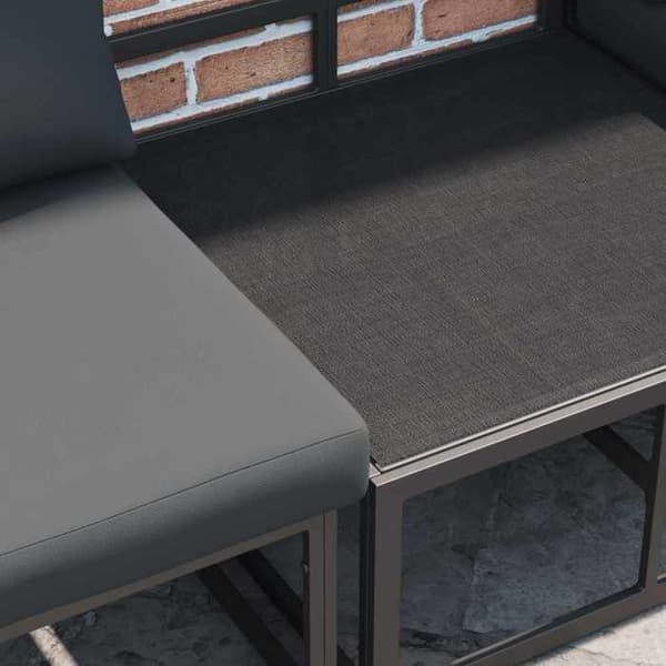 Maison Exclusive - Sæt af 6 pc have-sofaer Sort Aluminium