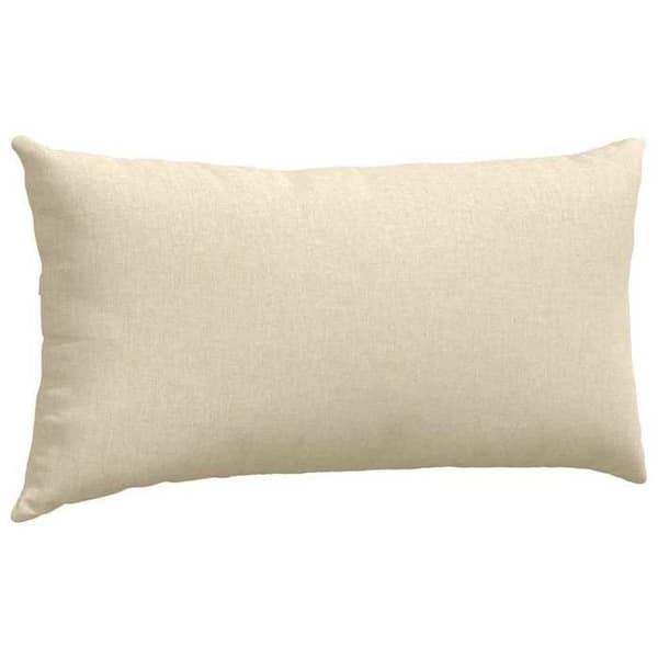 Soffkuddar - EXKLUSIVT HEM - Paket 2 (80 x 40 cm) - Krämfärgad tyg - Dragkedjefodral - Polyesterfyllning Grädde