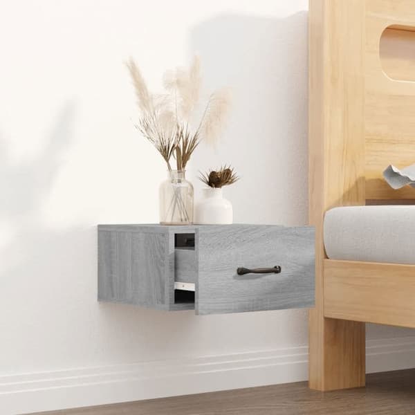 Maison Exclusive - Väggmonterad sängbord Sonoma grå 35x35x20 cm Sonoma grå