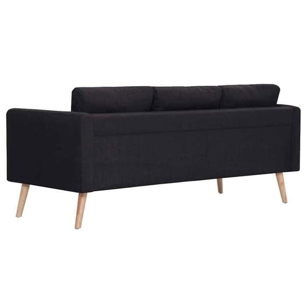 Maison Exclusive - Soffa 3-sits Svart Tyg Svart