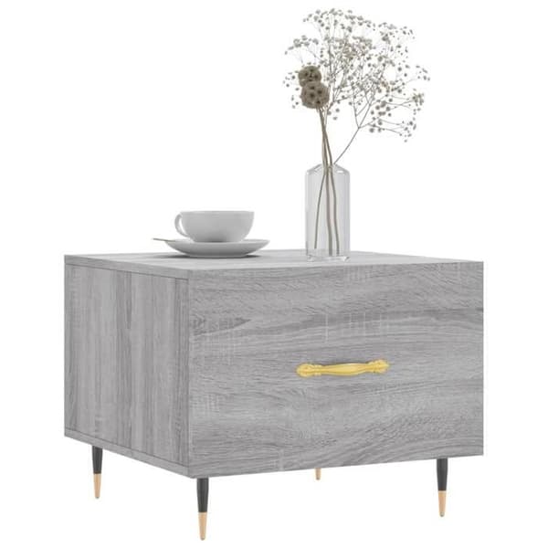 Maison Exclusive - Soffbord Sonoma grå 50x50x40 cm Ingenjörsträ Sonoma grå