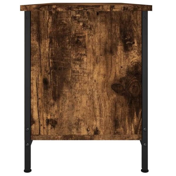 Maison Exclusive - TV-møbel med røgfyldte egetræsdøre 102x35x45 cm ingeniørtræ Rökt ek