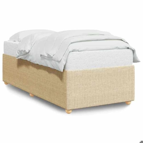Maison Exclusive - Patja ilman runkoa, kerma 100x200 cm kangas Grädde
