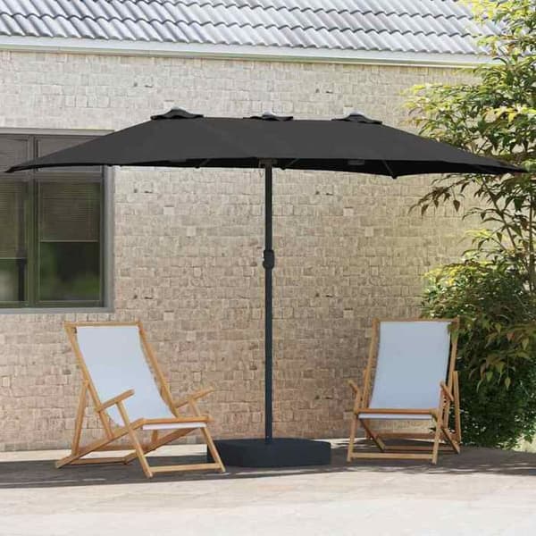 Maison Exclusive - Haveparasol Sort 385 x 209 x 244 cm Polyester og Stål