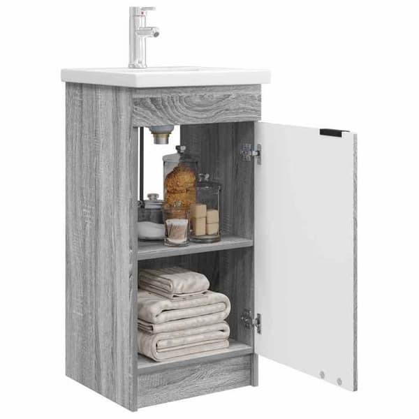 Maison Exclusive - Badrumsmöbel med grå Sonoma handfat