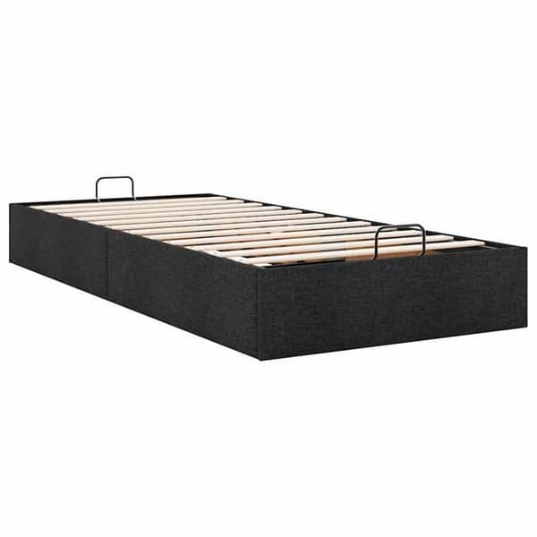 Maison Exclusive - Musta 80x200 cm kangas ilman patjaa oleva vuodekehys Svart
