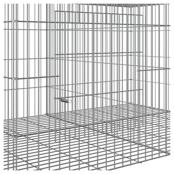 Maison Exclusive - Kaninbur 6 paneler 327x79x54 cm Galvaniserat stål Silver