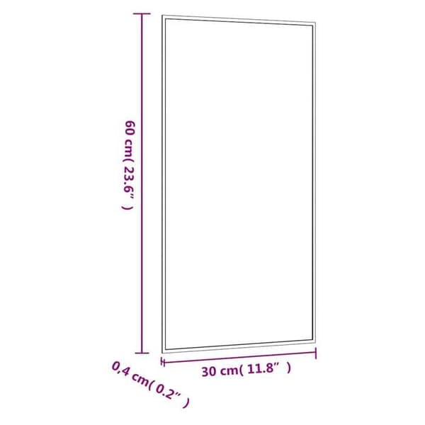 Maison Exclusive - Väggspegel 30x60 cm rektangulär glas