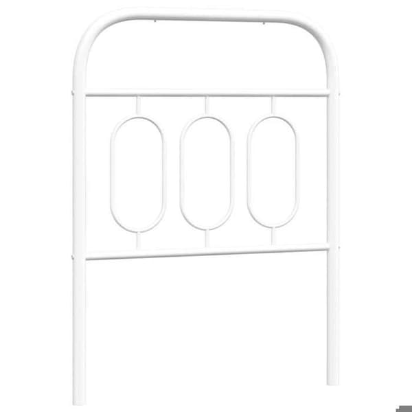 Hovedgærde - EKSKLUSIV HUS - 75 cm - Metal - Hvid - Robust ramme Vit