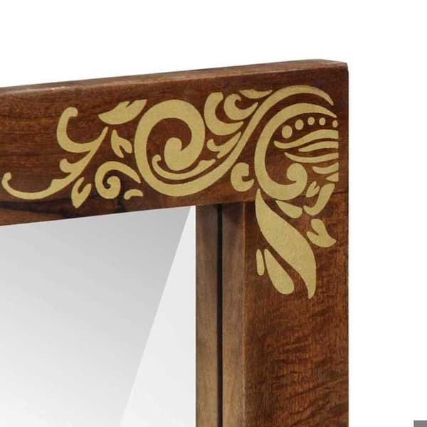 Maison Exclusive - Badrumsspegel Brun honung 70 x 50 x 2,5 cm