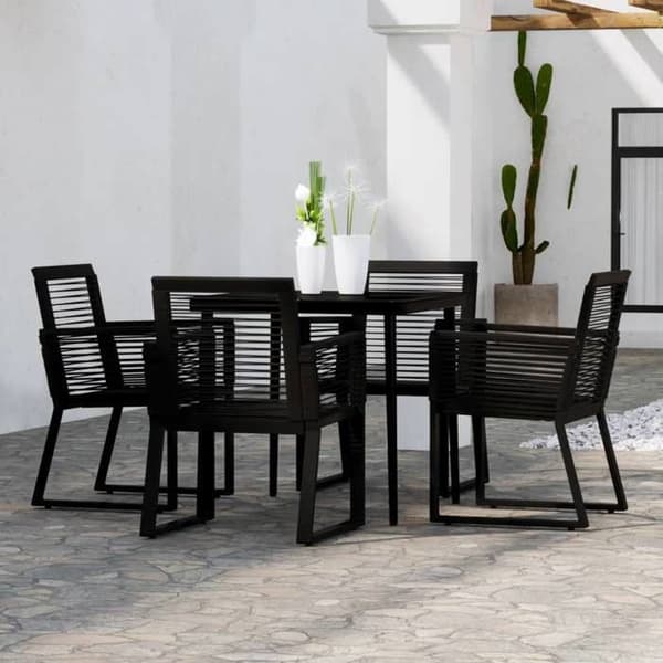Maison Exclusive - Have spisebordssæt 5 stk Sort