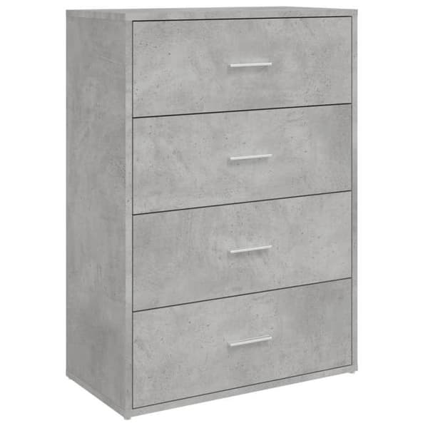 Maison Exclusive - Bufféer 2 st grå betong 60x31x84 cm ingenjörsträ