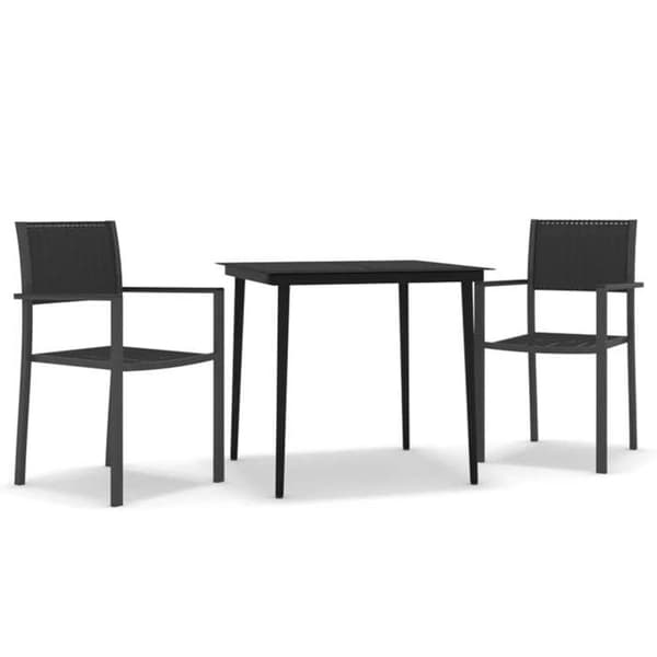 Maison Exclusive - Have spisebordssæt 3 dele Sort