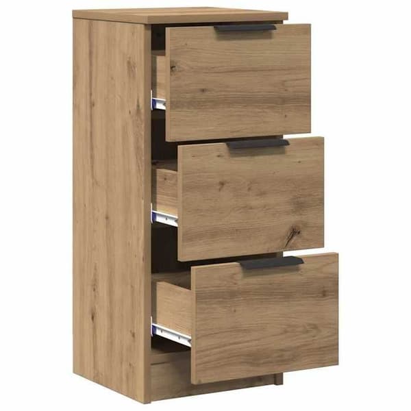 Maison Exclusive - Buffeter 2 stk. håndlavet eg 30x30x70 cm ingeniørtræ