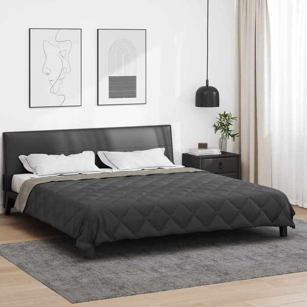Sommerdyne - EKSKLUSIV HUS - 220 x 200 cm - 100% Mikrofiber - 200 gsm - Grå quiltet