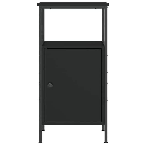 Maison Exclusive - Sort natbord 41x31x80 cm ingeniørtræ Svart