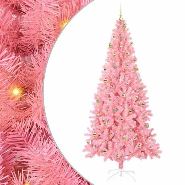 Juletræ - EKSKLUSIV HUS - 240 cm - PVC - Rosa - LED USB Ros