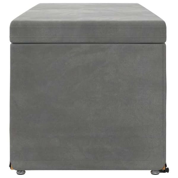 Taburett - EXKLUSIV HEM - 101 x 41 x 40 cm - Sammet - Kompositträ - Mörkgrå Mörkgrå