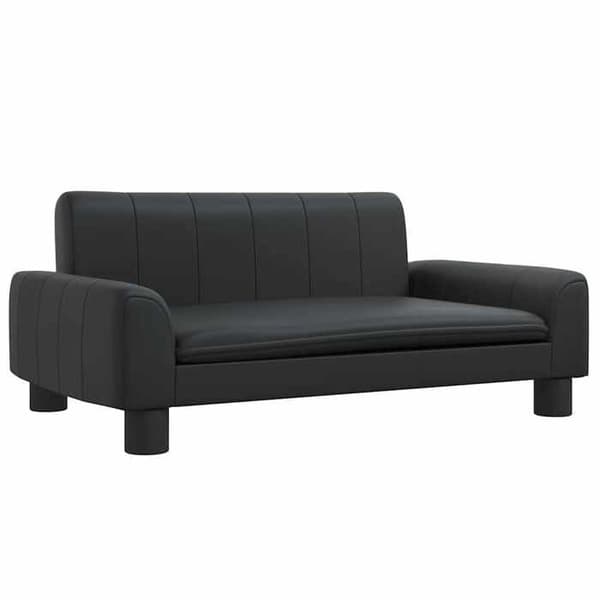 Maison Exclusive - Sort hundeseng 70x45x30 cm i kunstlæder Svart