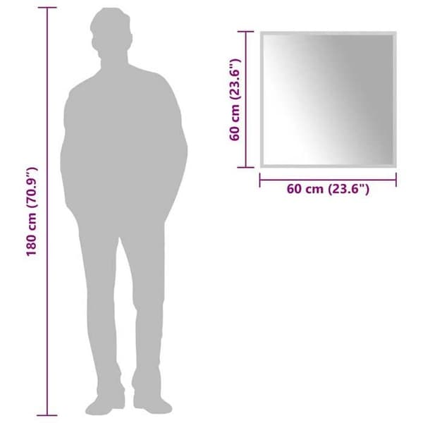 Maison Exclusive - LED badevægspejl 60x60 cm