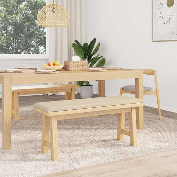 Maison Exclusive - Bänk Kudde Tyg Kräm Djup 35 cm