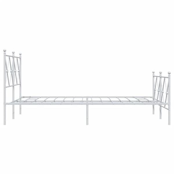 Sengestel - EKSKLUSIV HUS - 120x200 cm - Stål - Hvid - Lamelseng Vit