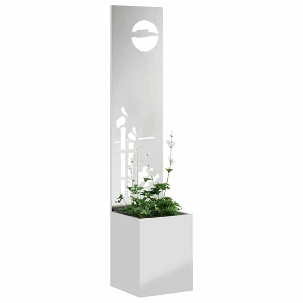 Maison Exclusive - Silverfärgad trädgårdsskyddsskärm 32 x 32 x 150 cm Silverfärgad (rostig effekt förvänt