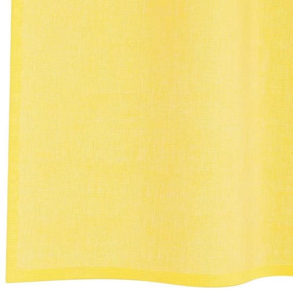 Voilage - MAISON EXCLUSIVE - 140 x 175 cm (sæt af 2) - Gul - 100% polyester - Stanglomme gul