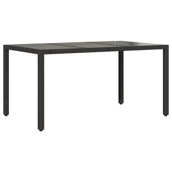 Maison Exclusive - 7 pc have spisebordssæt i sort polyrotin Svart