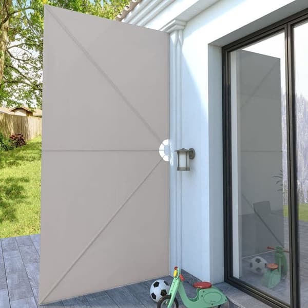 Maison Exclusive - Foldbart sideoverdæk til terrasse Creme 400 x 200 cm Grädde