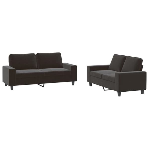 Maison Exclusive - 2-delars soffgrupp svart tyg