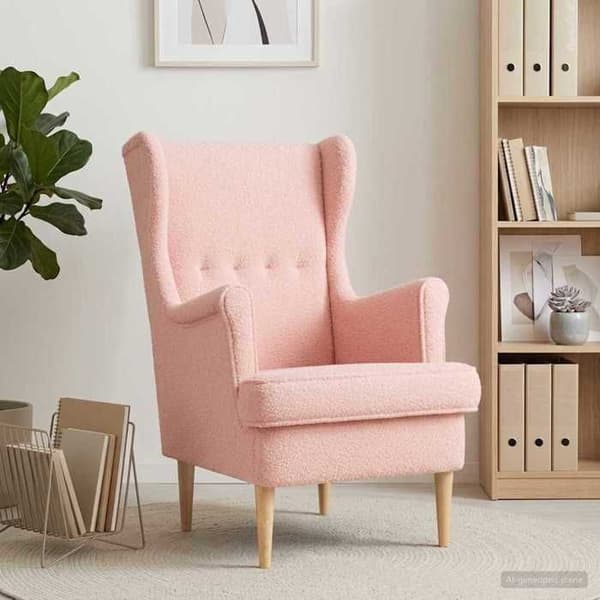 Maison Exclusive - Vaaleanpunainen Bouclé-tuoli