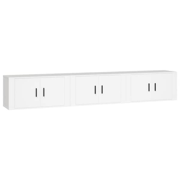 Maison Exclusive - Vægmonterede TV-møbler 3 stk hvid 80x34,5x40 cm