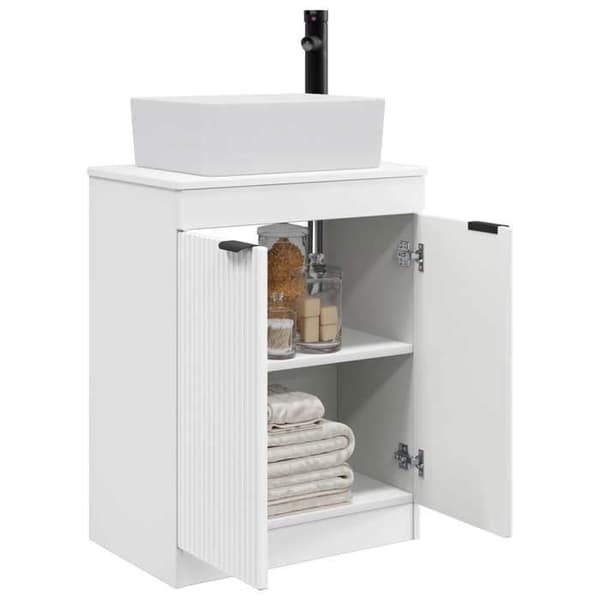 Maison Exclusive - Badeværelsesmøbel med hvid vask 54 x 35 x 83 cm