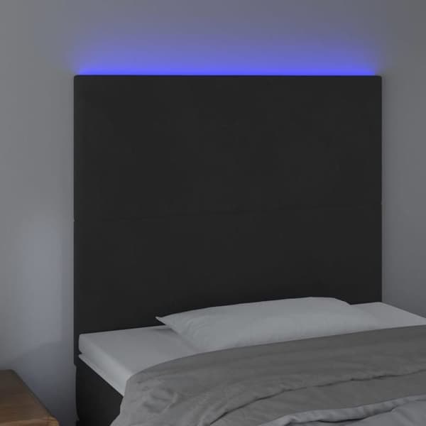 Maison Exclusive - LED-päätymustalla 100x5x118/128 cm sametti svart