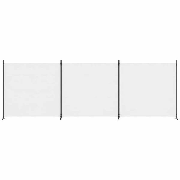 Maison Exclusive - Avskiljande vägg 3 paneler Vit 525x180 cm Tyg