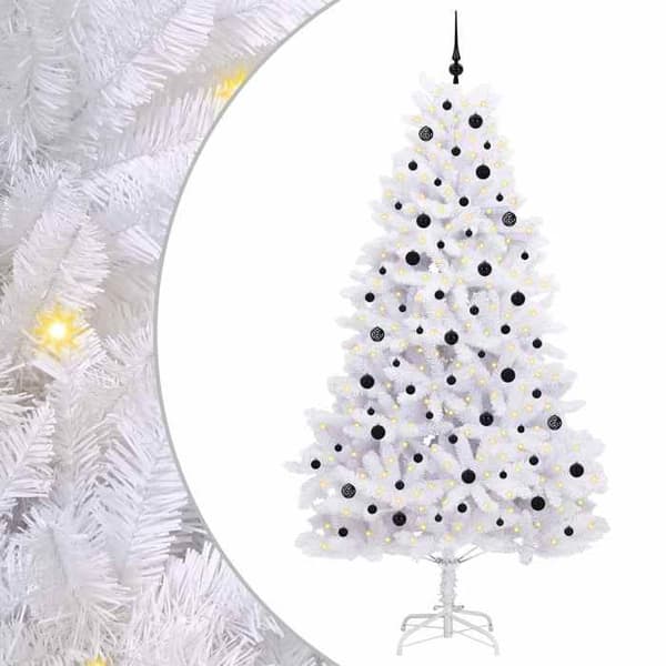 Tekokuusi - EXCLUSIVE KOTI - 240 cm - Valkoinen - Liikkuvat oksat - LED USB 8 tilaa Vit