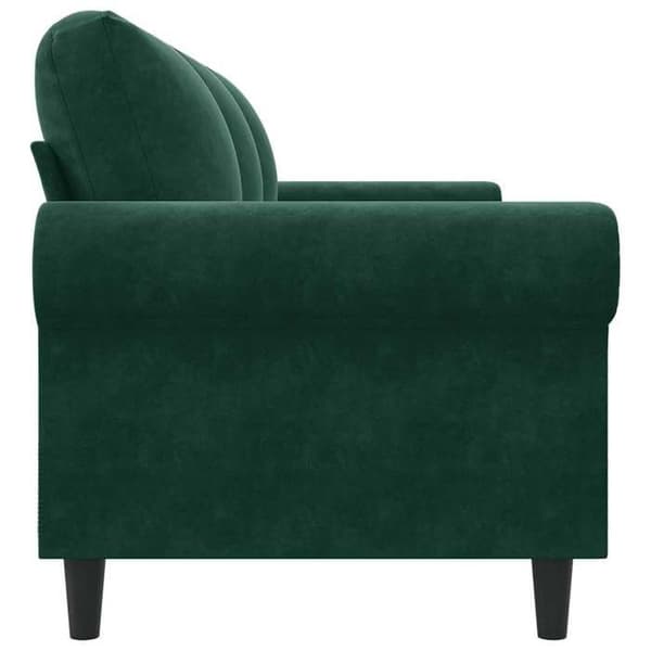 Maison Exclusive - Soffa 3-sits Grön mörk 180 cm Sammet Mörkgrön
