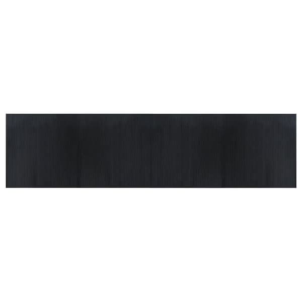 Maison Exclusive - Rektangulär svart matta 100x400 cm bambu