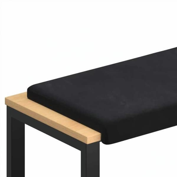 Maison Exclusive - Bænkpude i Sort Velour, Dybde 35 cm