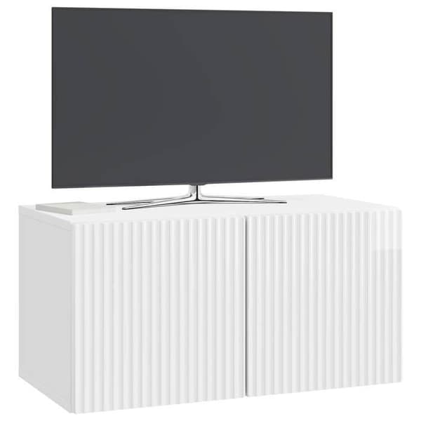 Maison Exclusive - Väggmonterad TV-möbel 59,5 x 31 x 30 cm Vit blank