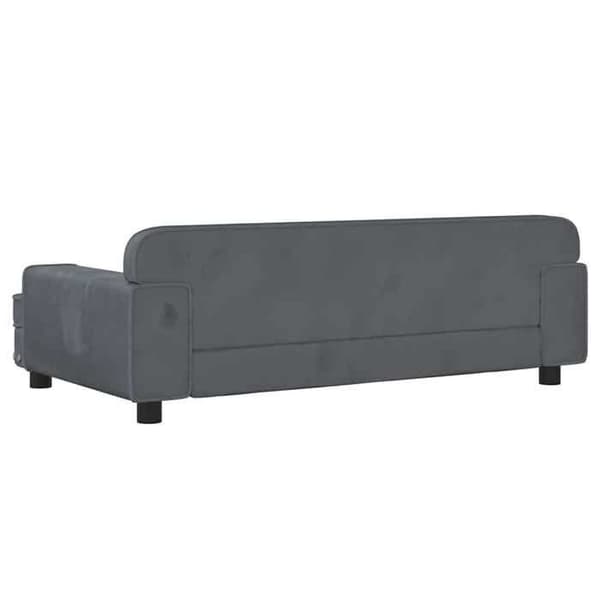 Maison Exclusive - Mörkgrå hundsäng 90x53x30 cm sammet mörkgrå