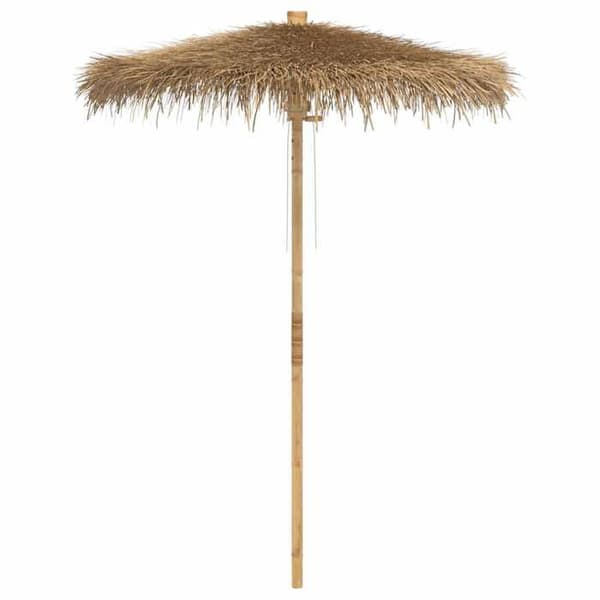 Maison Exclusive - Tiki-parasol med duk av bananblad 180 cm i bambu