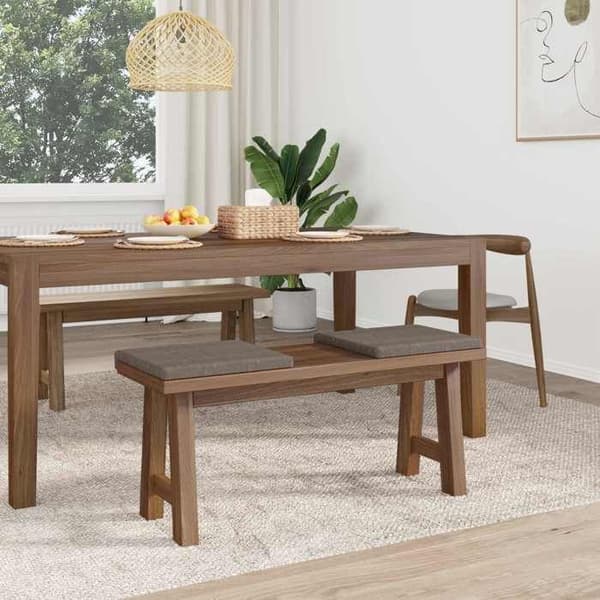 Maison Exclusive - Bænk pude 2 stk Kunstlæder Grå Dybde 35 cm Grå