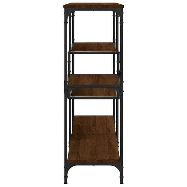 Maison Exclusive - Konsolbord i brunt egetræ 103x32x95 cm i ingeniørtræ