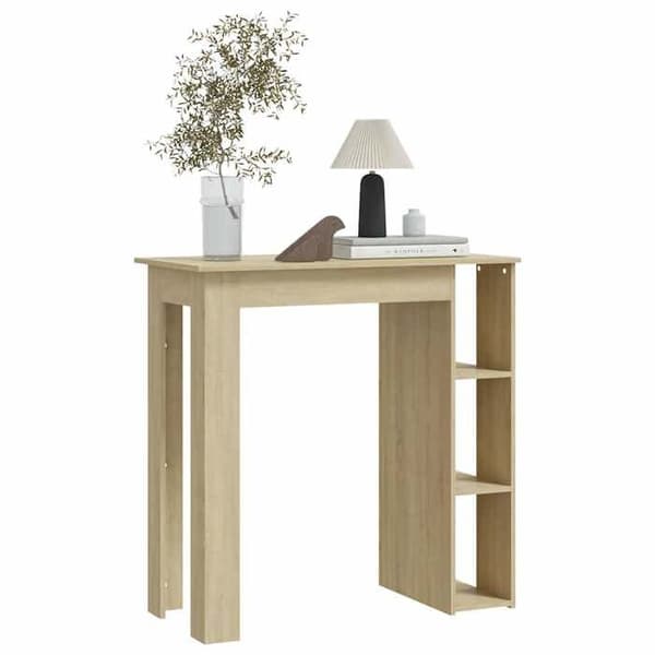 Barbord - EKSKLUSIV HUS - Sonoma eg - 3 hylder - 102x50 cm - Spånplader