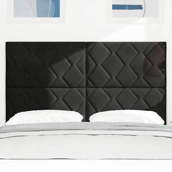 Maison Exclusive - Svart sänggavel 144 cm Sammet